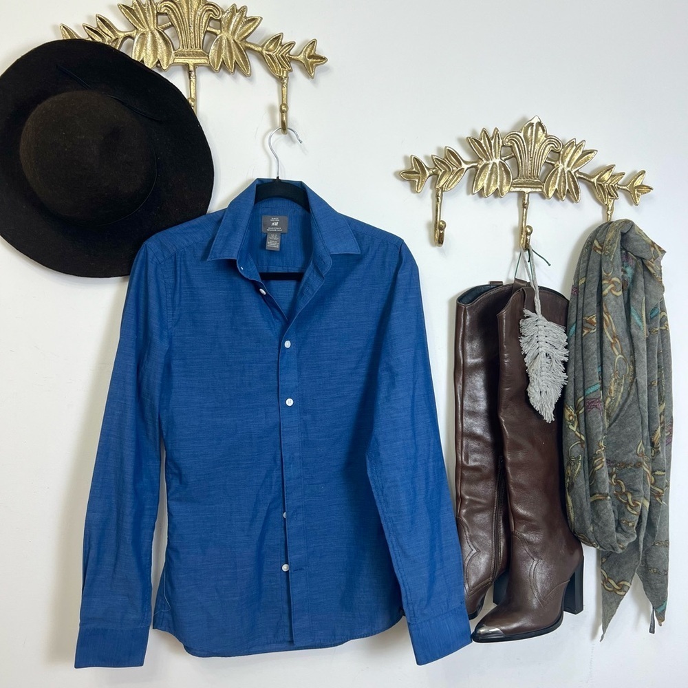Denim like slim for button down xs ptp 17.5”